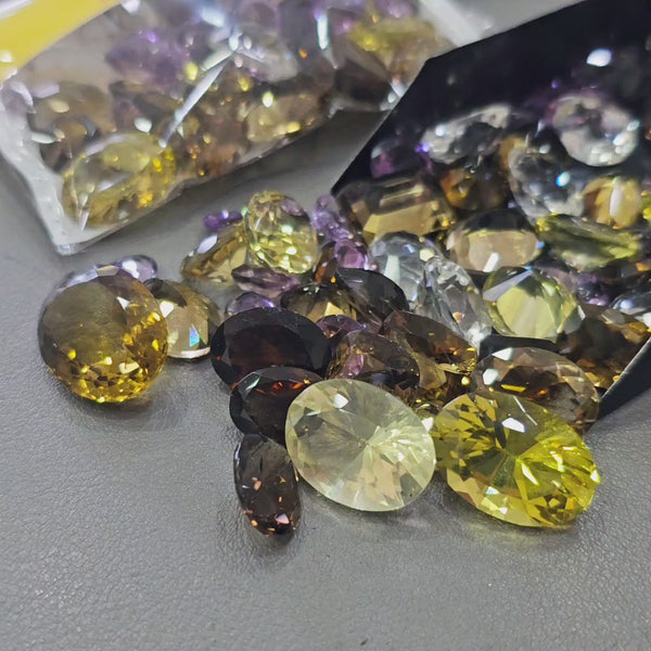200 Carats of Faceted Mixed Gemstones | 5–27mm | Assorted Shapes & Colors
