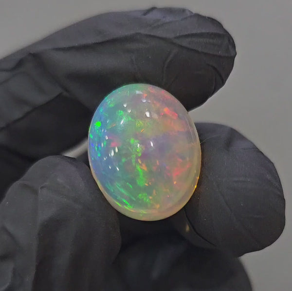 Natural Ethiopian Opal Cabochon Multi Fire | Oval| Size: 19x15mm | 15.8Cts