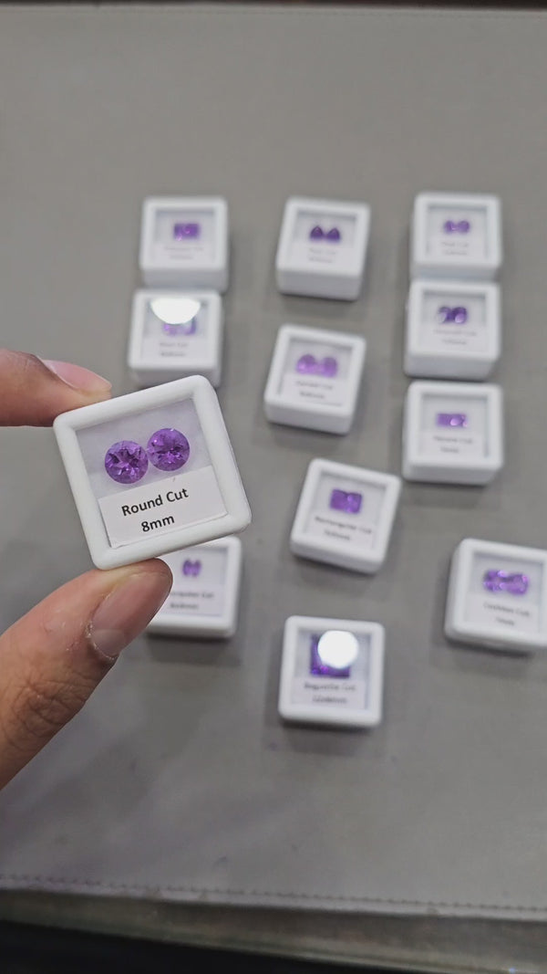 12 Pairs of Natural Amethyst | high Quality Deep Colours