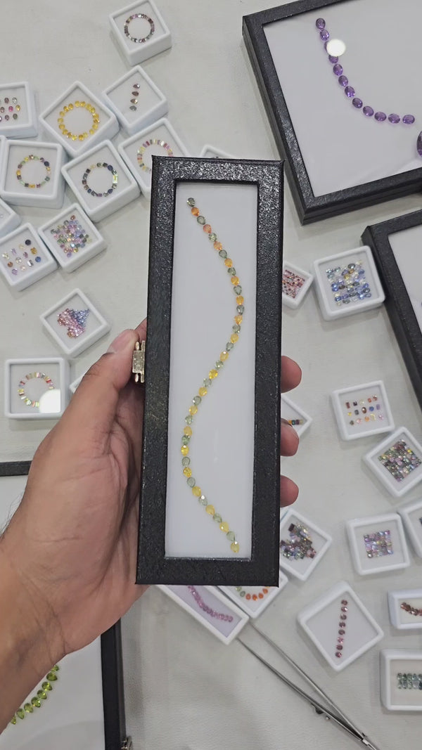 Natural Sapphire Bracelet Layout  | 5x4mm | 10.5 Cts |