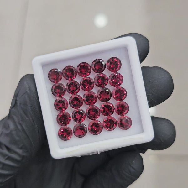 Natural Redrose Garnet | Round | Size: 5-6mm