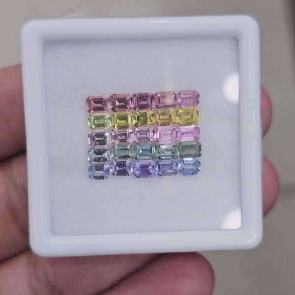 Box Of Natural Madagascar Unheated Sapphire  | 4x3mm | Rectangle