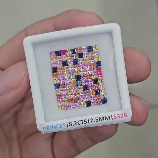 Natural Sapphire Princess Ideal Cut | Square | 2.5mm