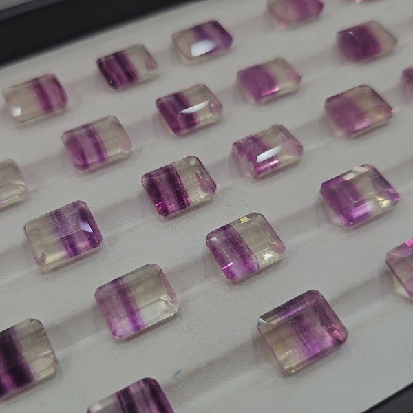 6 Pcs of High Quality Pink Flourite with 50/50 Split