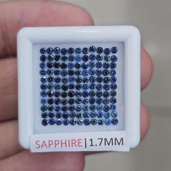 3.14Cts Natural Heated Sri Lanka  Sapphire | 1.7mm | Round| Srilanka