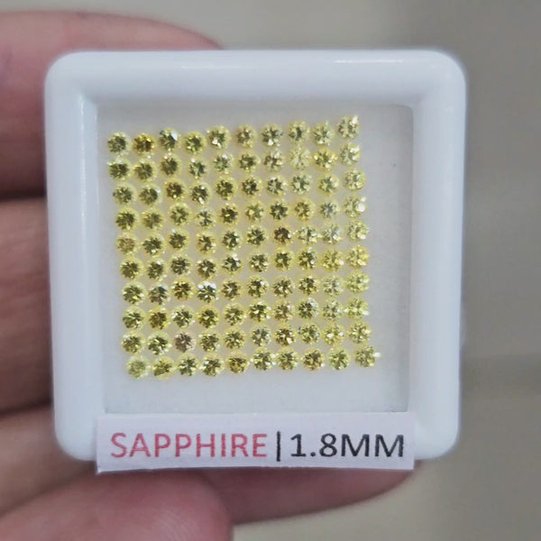 3.56Cts Natural Madagascar  Sapphire  |  1.8mm | Round | Ideal Cut