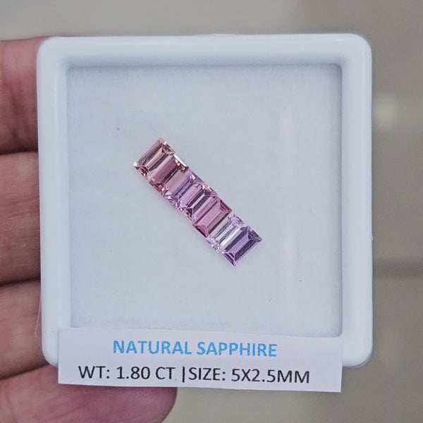 1.80Cts Natural Sri Lanka  Sapphire  | 5X3mm | Rectangle | Srilanka