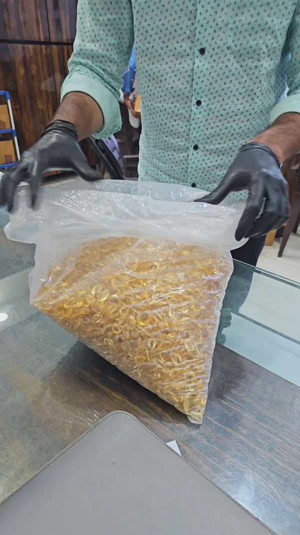 1000 Carats of Unheated Citrine Tumbles | 10mm to 25mm | 80-10 Pcs