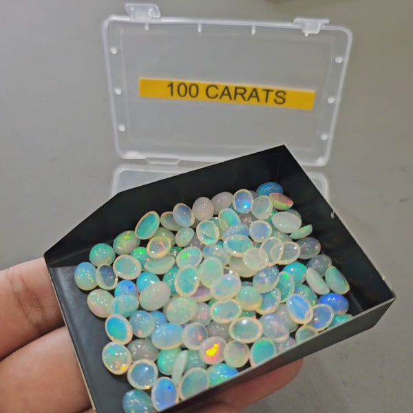 100 Carats of High Quality Natural Opals | 7mm to 9mm | 100 Pcs approx
