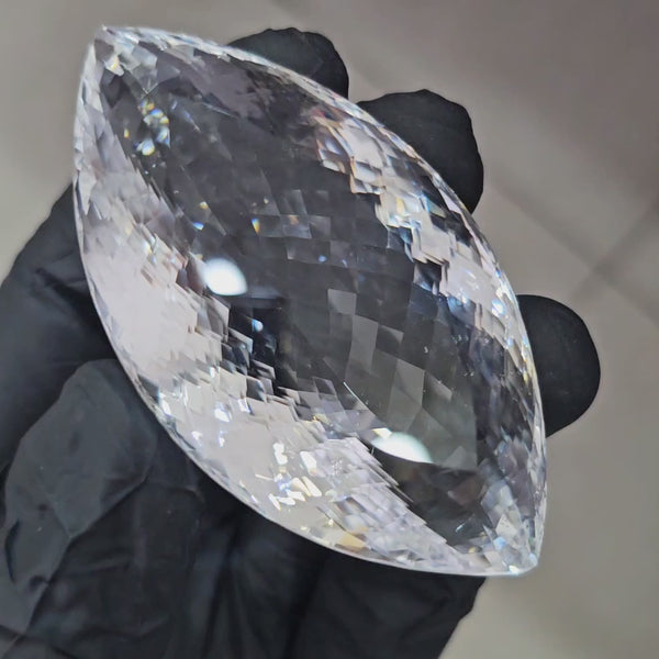 335Cts | Natural Jambo Clear Quartz Faceted | Marquise | 64x35mm