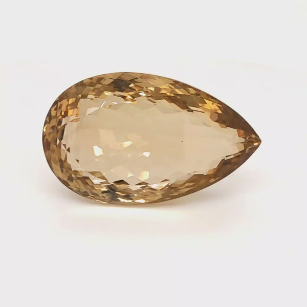 Natural Big Size Citrine Faceted  | Pear | Size: 37x23mmm