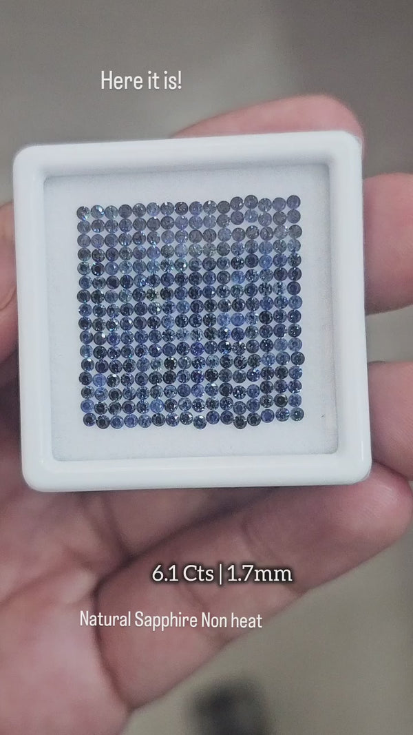 Blue sapphire unheated boc 1.7mm
