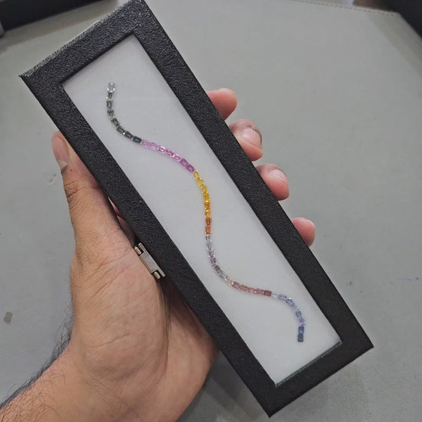 Natural Sapphire Bracelet Layout  | 5x4mm | 12 Cts |