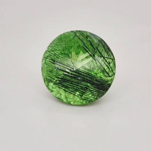 Natural Peridot With Rutile Faceted | Round | Size: 16mm