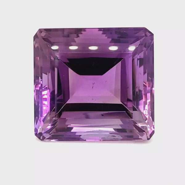 Natural Deep Color Amethyst Faceted | Rectangle | Size: 26x25mm