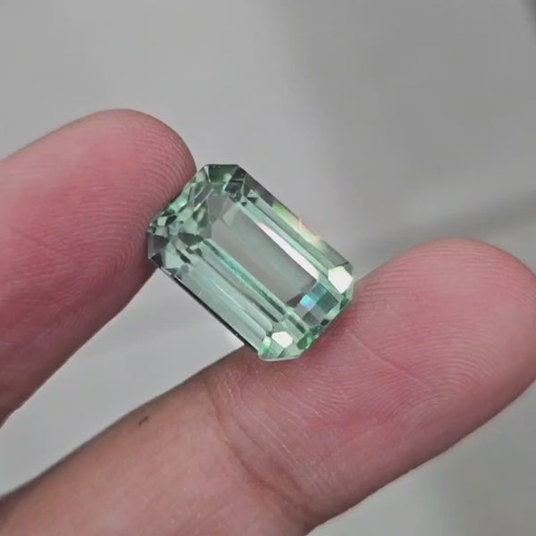 Natural Green Kunzite |  Size: 16x11mm | 17.3 Cts