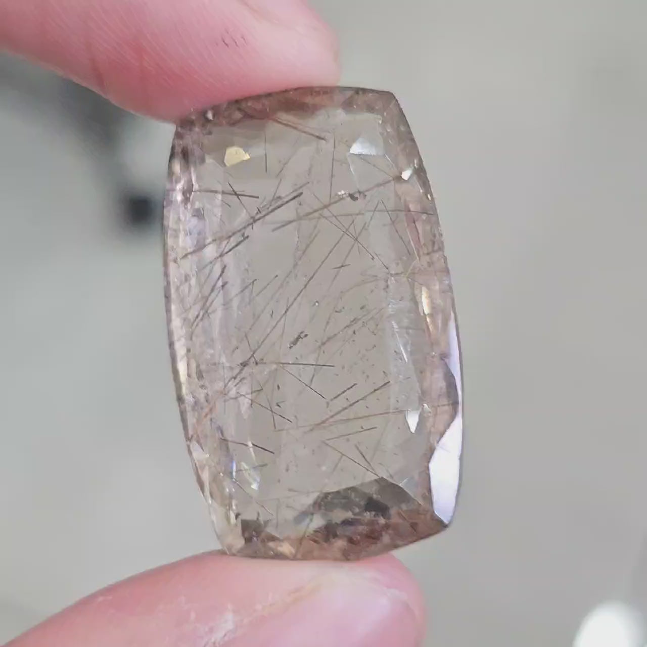 Natural 1 piece Faceted Rutile: Shape: Rectangle | Size:32x19mm