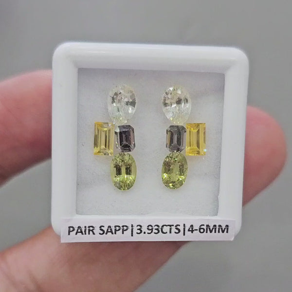 Pair Box Of Natural Sapphire  | 4-6mm | Mix Shape