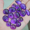Load and play video in Gallery viewer, 12 Pcs Amethyst Cabochon | Vivid Deep AAA Colour | 12-20mm sizes