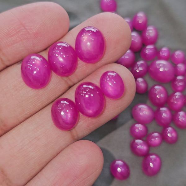 Natural Star Pink Ruby Cabochon from Thailand | 8-10mm