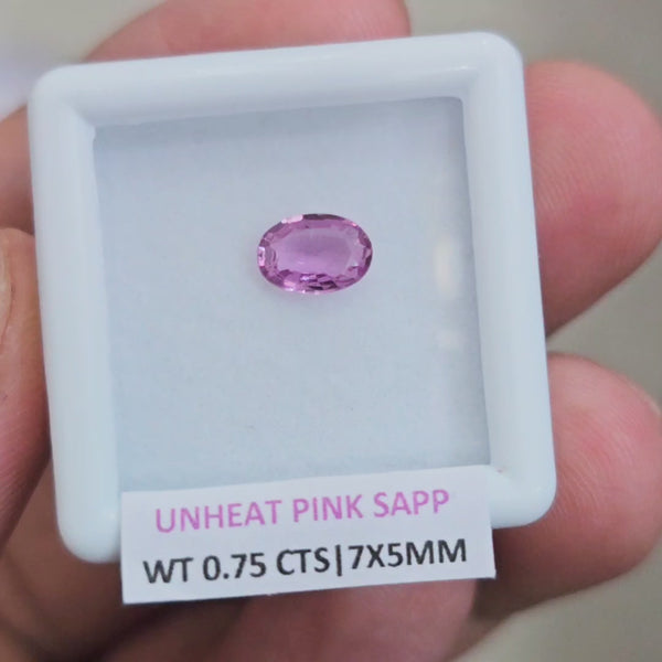Natural Unheated pink Sapphire From Ceylon | 7x5mm| Oval