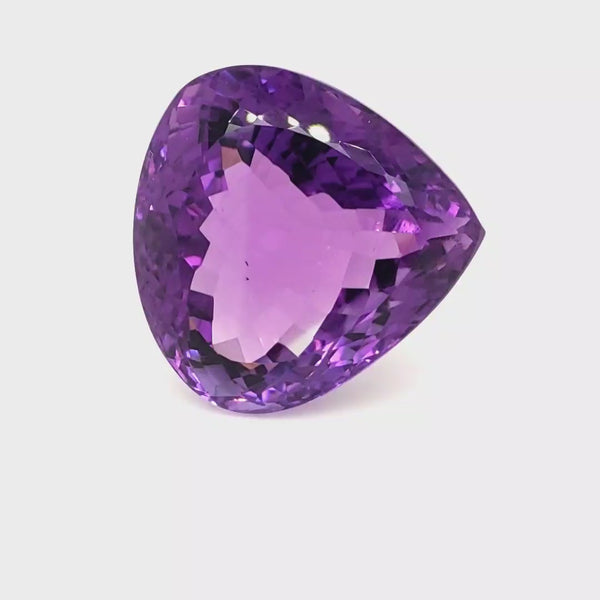 Natural Deep Color Amethyst Faceted | Teardrop | Size: 28mm