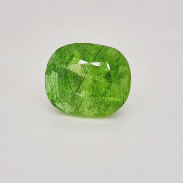 Natural Peridot With Rutile Faceted | Rectangle | Size: 16x13mm