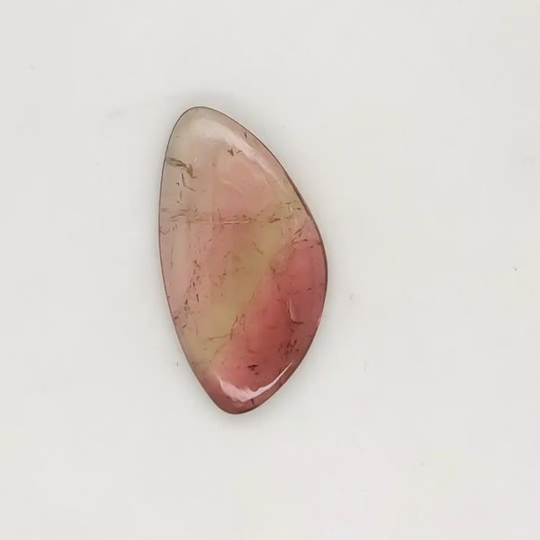 1 Pcs Of Natural Watermelon Tourmaline Slice | Size:35x18mm | With Certificate