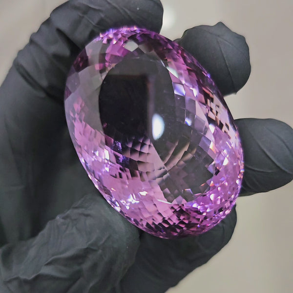 217Cts | Natural Big Size Lavender Amethyst Faceted | Oval | 45x32mm