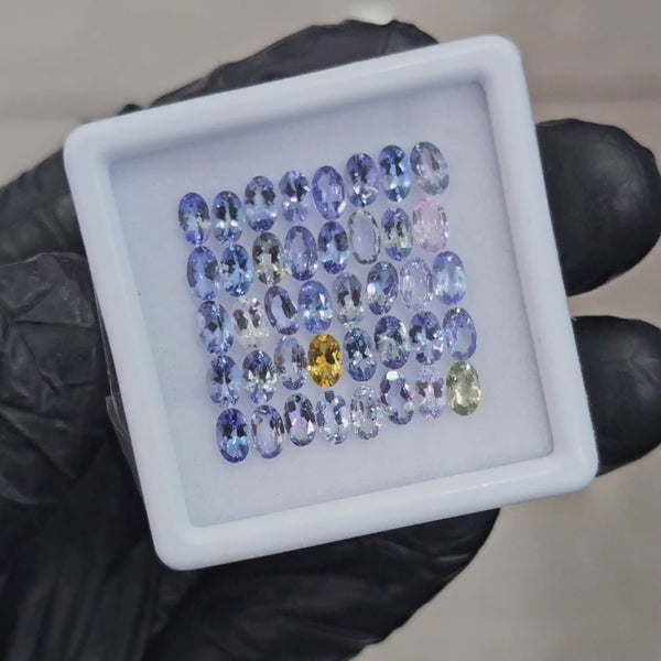 40 Pcs Of Natural Unheated Tanzanite  Faceted | Shape: Oval | Size: 5x3mm