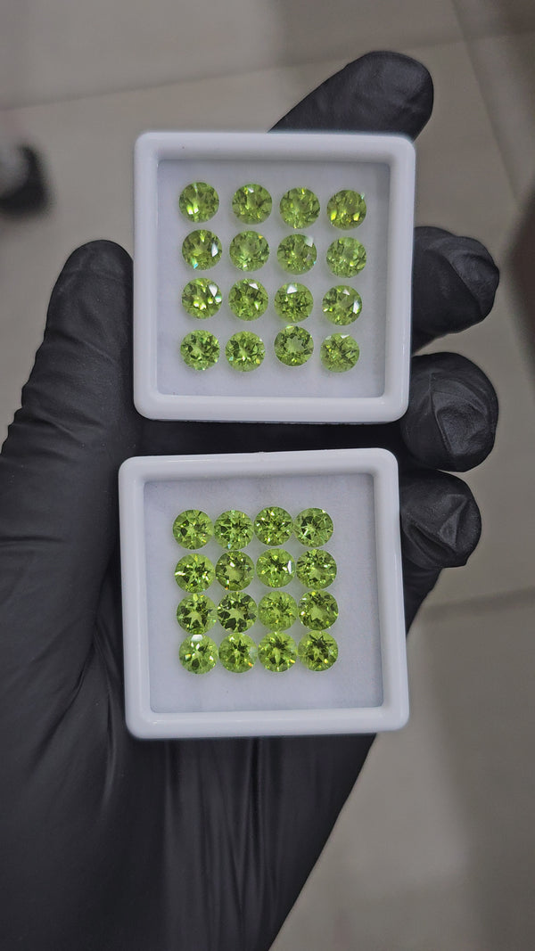 12 Pcs Natural Peridot 6mm | Top Quality