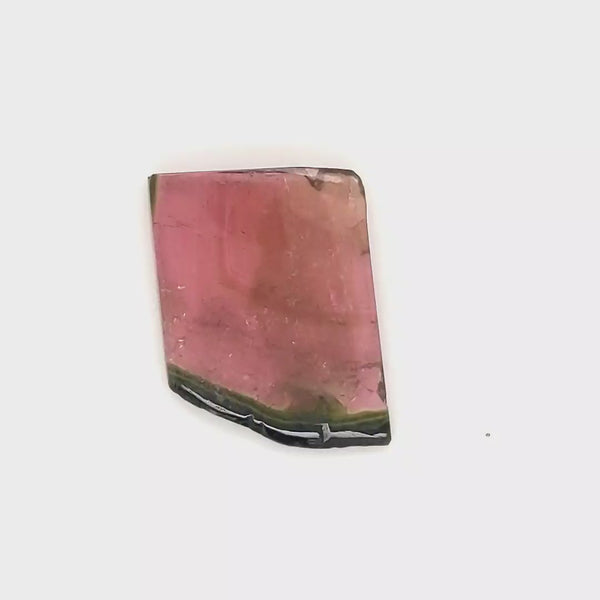 1 Pics Of Natural Watermelon Tourmaline Slice | Size:20X16mm | With Certificate