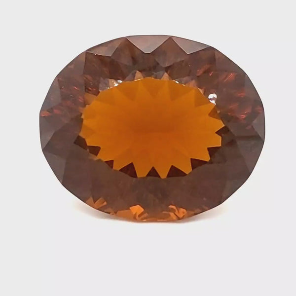 Natural Big Size Honey Quartz Concave Cut | Oval | Size: 28x23mm