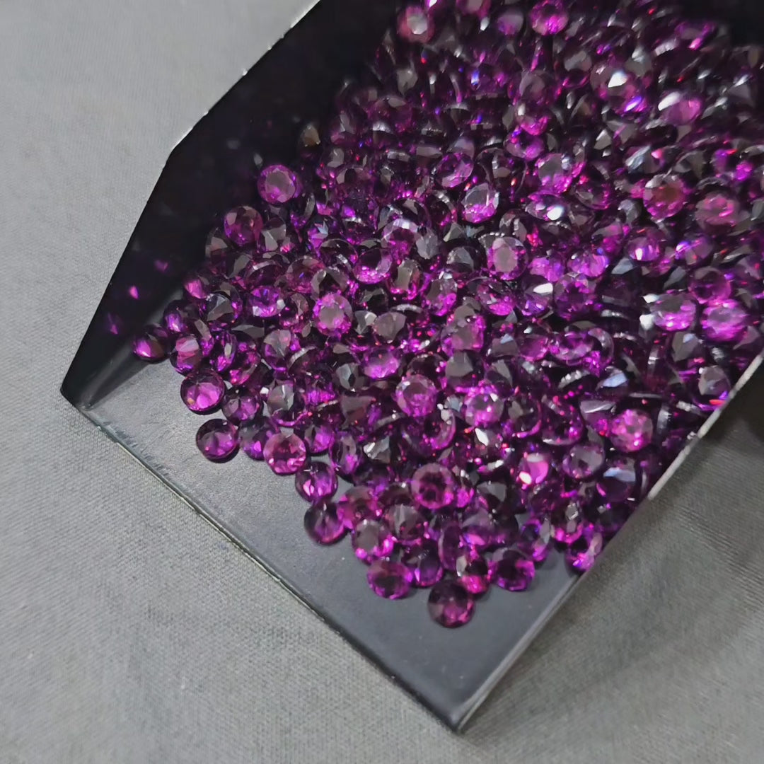 50 Pcs of Pink Garnet Rounds 4mm and 3mm | Top Quality