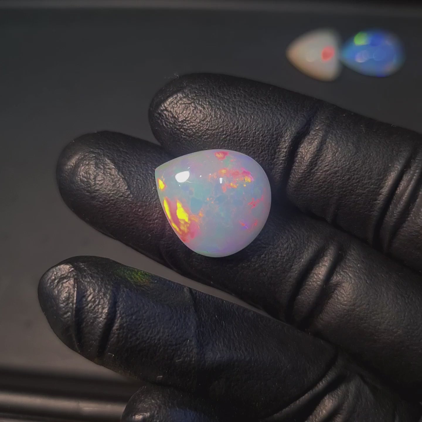 1 Pcs Of Natural Ethopian Opal Teardrop Shape  |WT: 8.5 Cts|Size:18x16mm