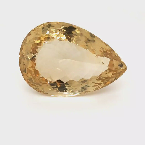 Natural Big Size Citrine Faceted  | Pear | Size: 32x22mm