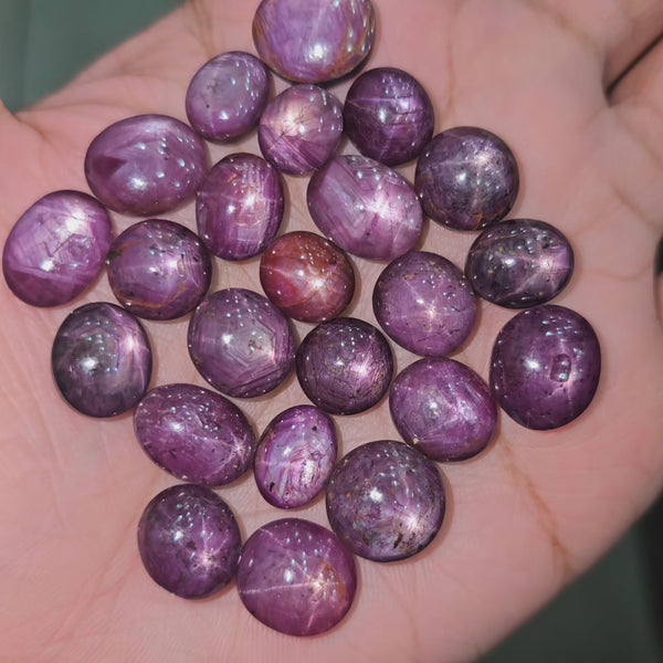 1 Pc Star Ruby cabochon 9-14mm Oval