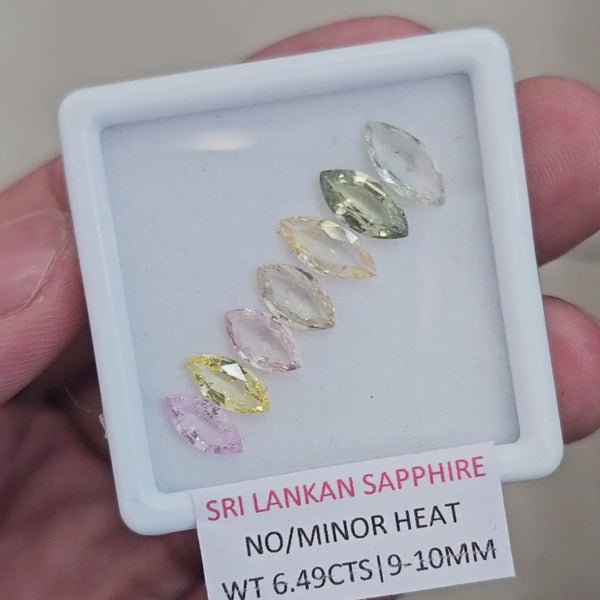 6.49Cts Natural Sri Lanka  Sapphire  | 9-10mm | Marquise | Srilanka