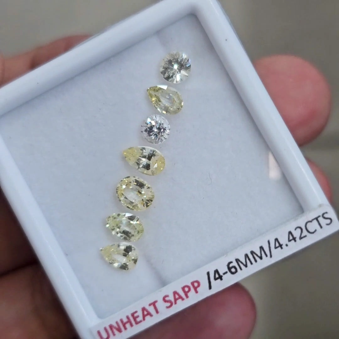 Box Of Natural Sri Lanka Unheated Sapphire  | 4-6mm | Mix Shape