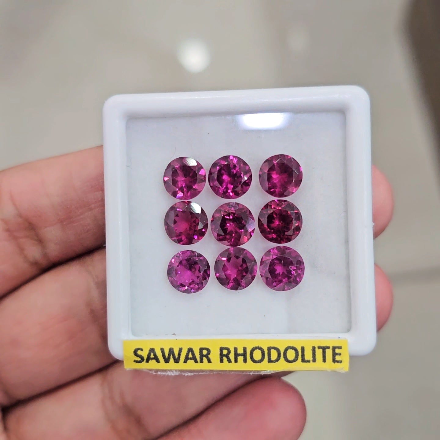 9 Pcs Natural Sawar Garnet Faceted | Shape: Round | Size: 7mm