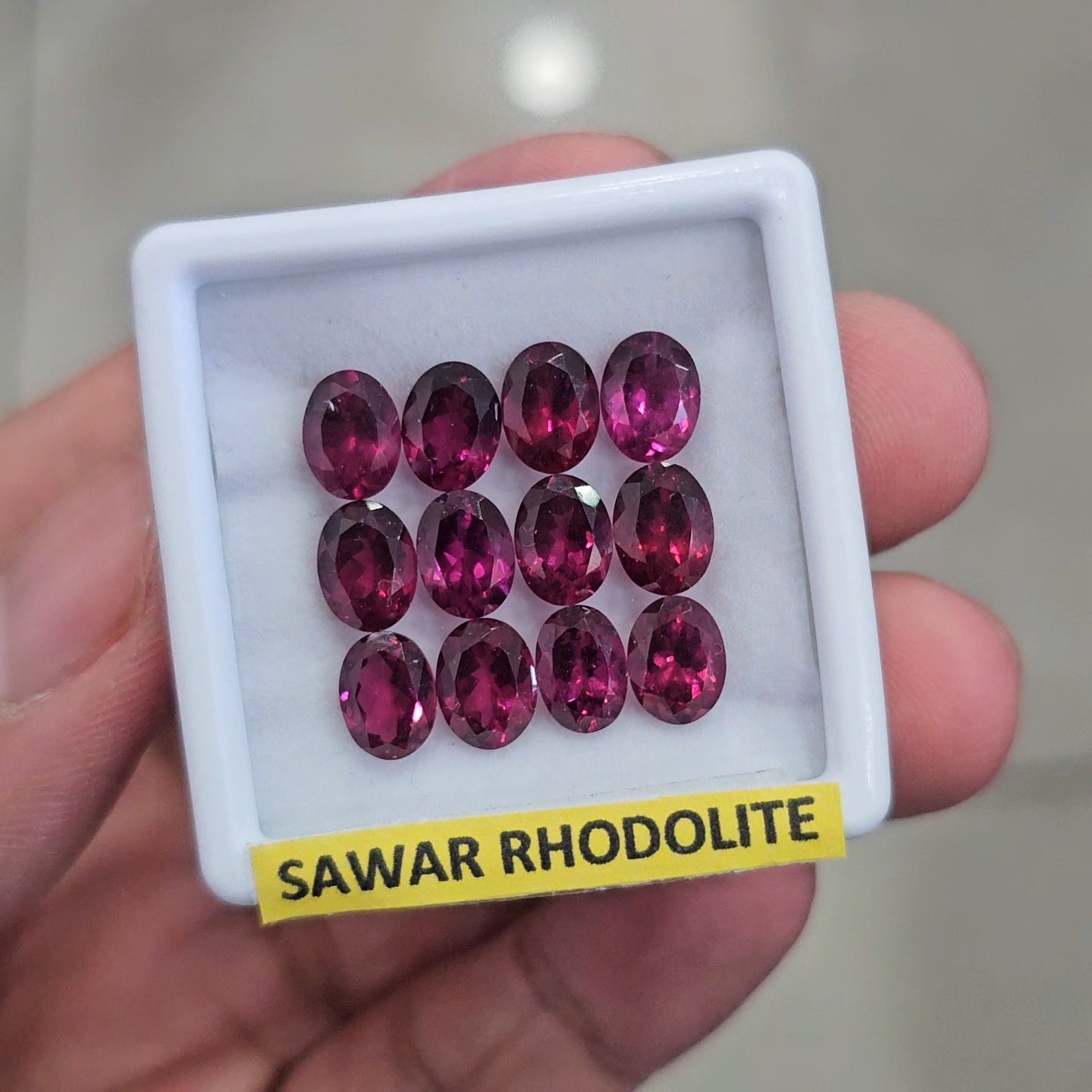 12 Pcs Natural Sawar Garnet Faceted | Shape: Oval | Size: 8x6mm
