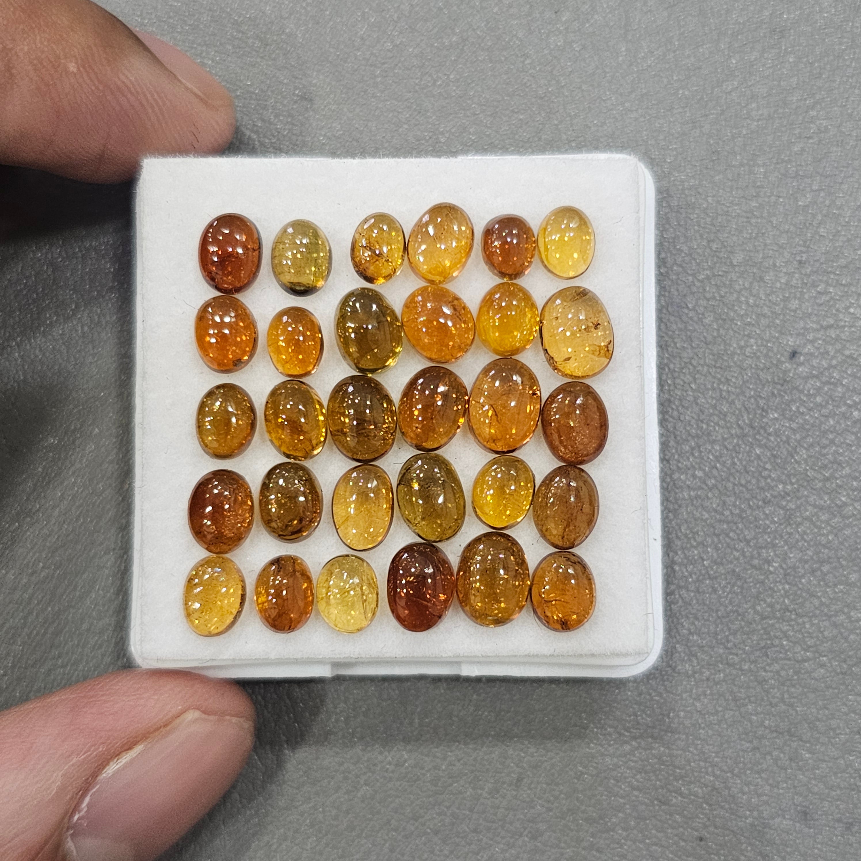 32 Pcs Natural Multi Tourmaline Cabochon | Mix | Size: 5-7mm