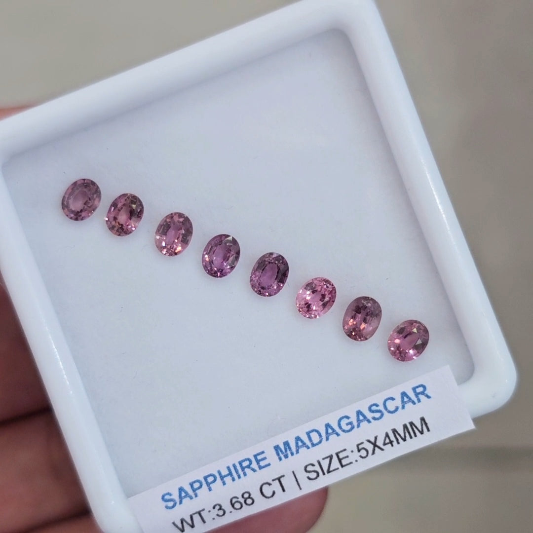 Box Of Natural Madagascar Unheated Sapphire  | 5x4mm | Oval