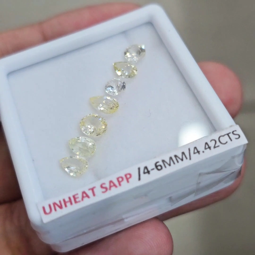 Box Of Natural Sri Lanka Unheated Sapphire  | 4-6mm | Mix Shape