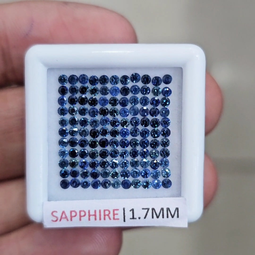 3.14Cts Natural Heated Sri Lanka  Sapphire | 1.7mm | Round| Srilanka
