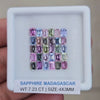 Box Of Natural Madagascar Unheated Sapphire  | 4x3mm | Rectangle