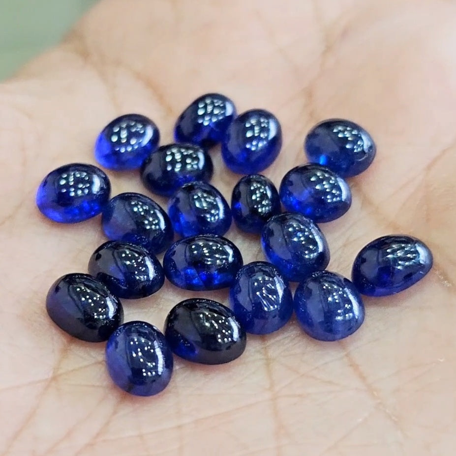 5 Pcs/10 Pcs Royal Blue Sapphire cabochons |Oval| 8x6mm