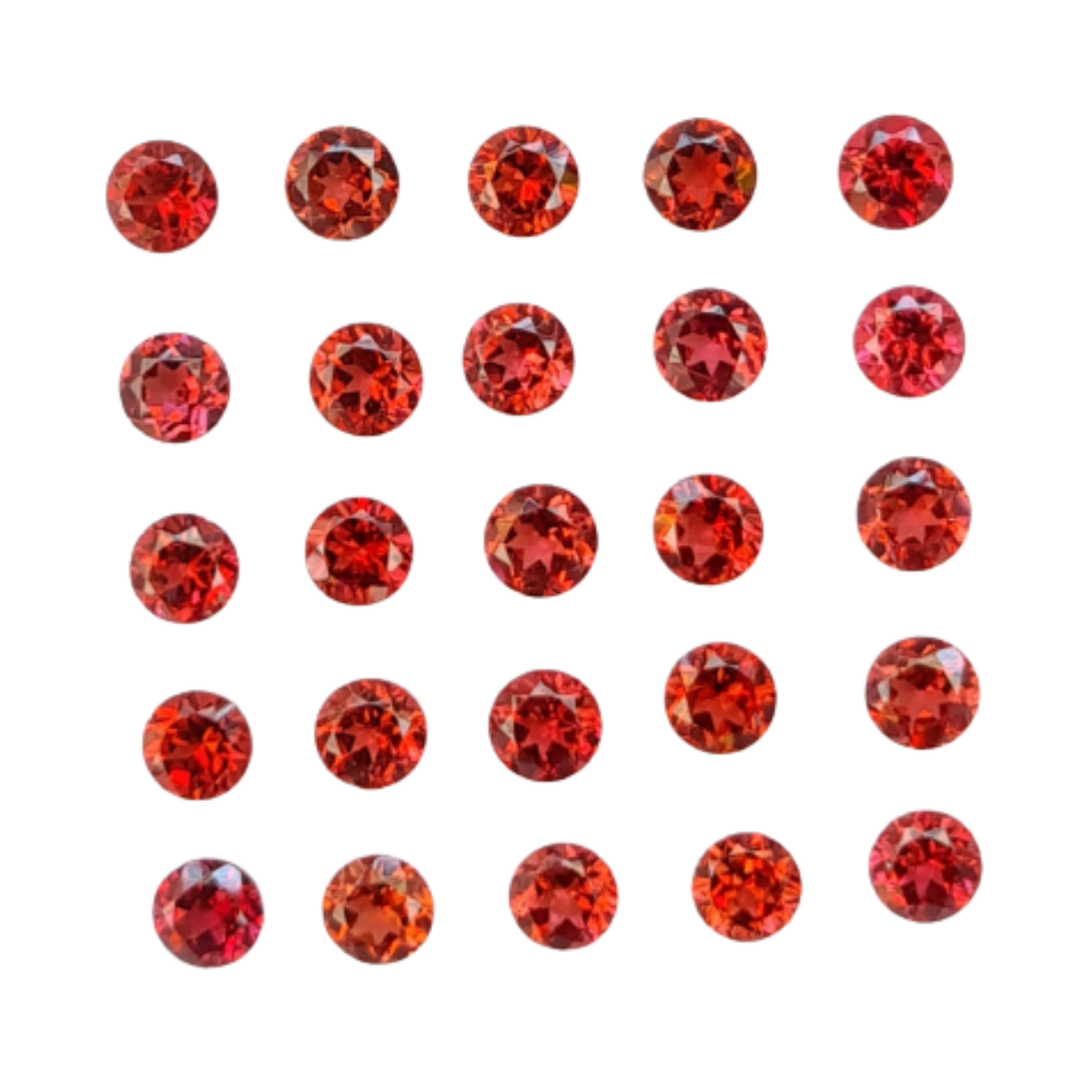 20 Pcs Natural Garnet Faceted Gemstone |  Size 4-5mm - The LabradoriteKing