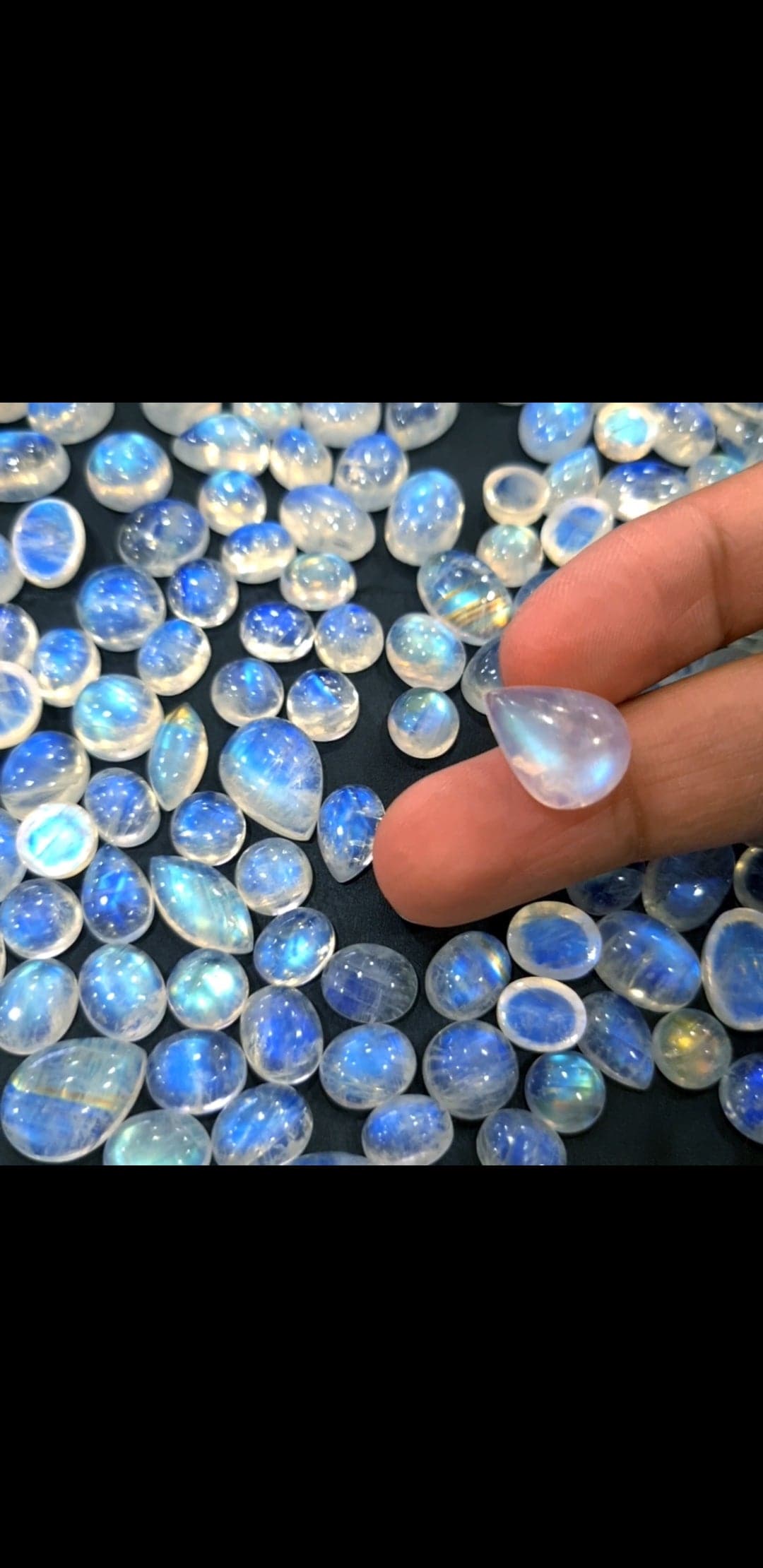 10 Pcs High Quality Moonstone | Mix Shapes Amazing FIRE - The LabradoriteKing