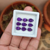 10 Pcs Natural Amethyst Faceted Gemstones | Pear Shape, Sizes: 9x6mm - The LabradoriteKing